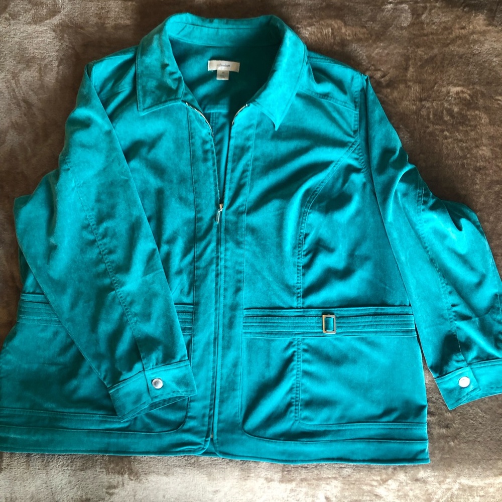 CJ Banks Green Corduroy Jacket